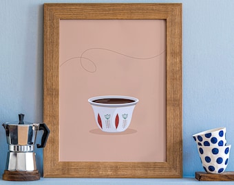 BUNA | Ethiopian, Eritrean Art Coffee, Modern Ethiopian illustration, Home decor