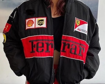 Veste de course Ferrari Formule 1, veste Ferrari F1, veste Ferrari, veste de course streetwear des années 90, veste unisexe vintage Ferrari, Ferrari