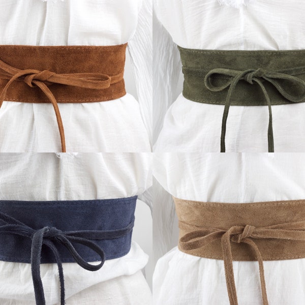 Suede wrap belt| Leather belt | Waist belt| Belts for dresses | Obi belt| Sash Belt| Binding belt