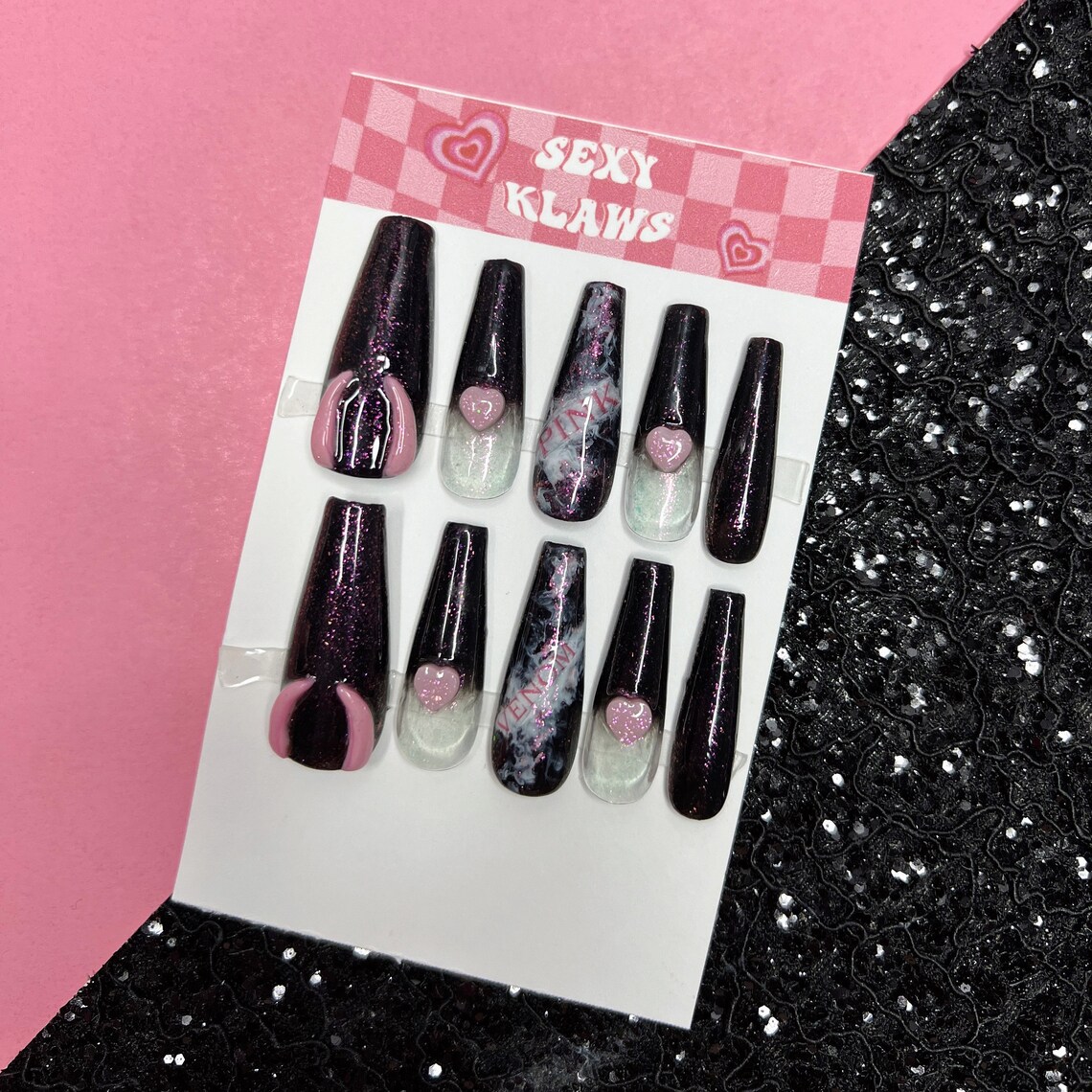 BLACK PINK Inspired Press Ons / Kawaii / Hand Made Press on - Etsy