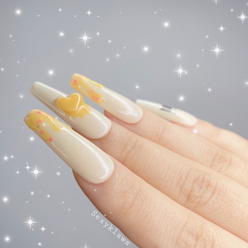 BTS Butter Inspired Press Ons / Kawaii / False Nails/ 3d Nail Etsy