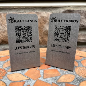 Metall QR Codes-Business Logo, Restaurants, Menü, QR Code, Nachhaltig und Umweltfreundlich, Edelstahl, Individuell, QR Code Schild