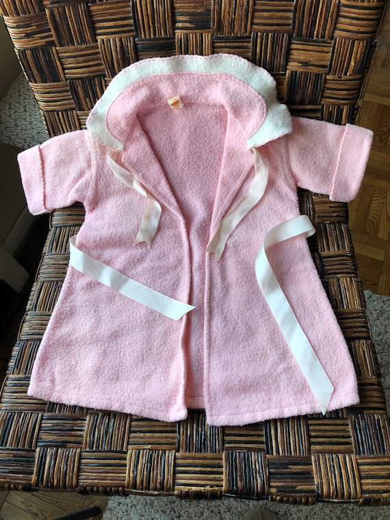 Vintage 50’s Baby Robe Pink Sz 12 Mos by Beacon Bl
