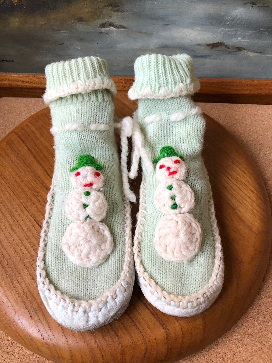 mukluks wool slipper socks with leather sole