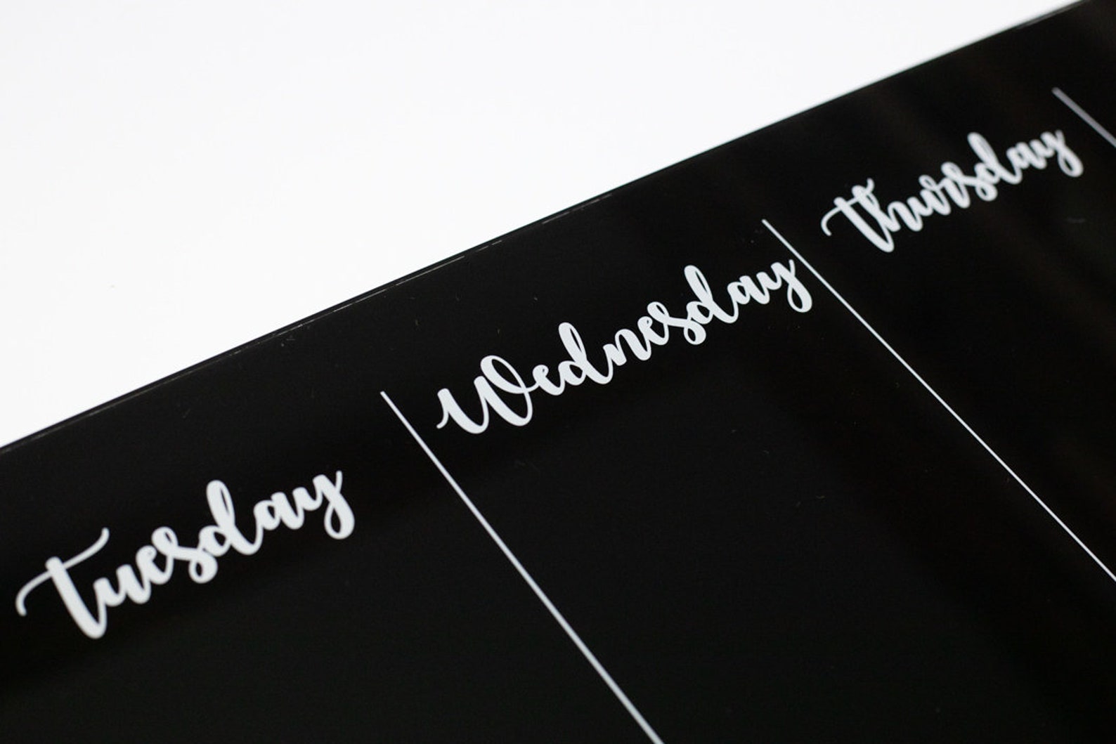 Large Acrylic Wall Calendar BLACK Wall Planner Board Etsy UK