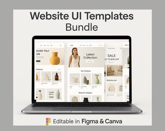 Mega UI Website Templates Bundle - Figma & Canva Compatible