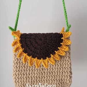 Patrón de bolso de girasol a crochet