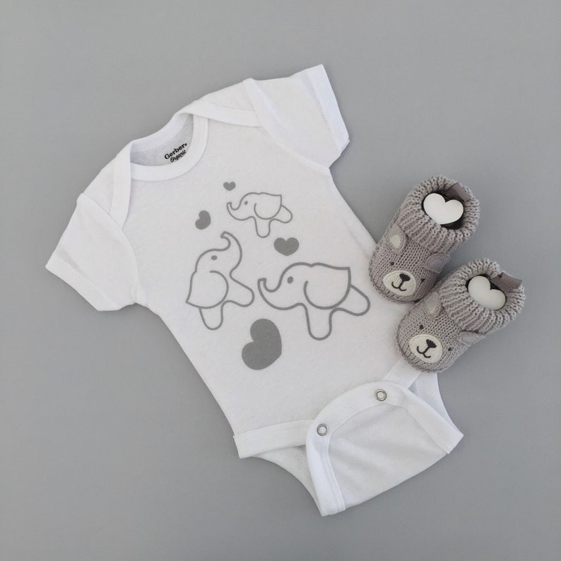 Organic Cotton Onesie® Elephants Going Home Newborn Outfit Etsy