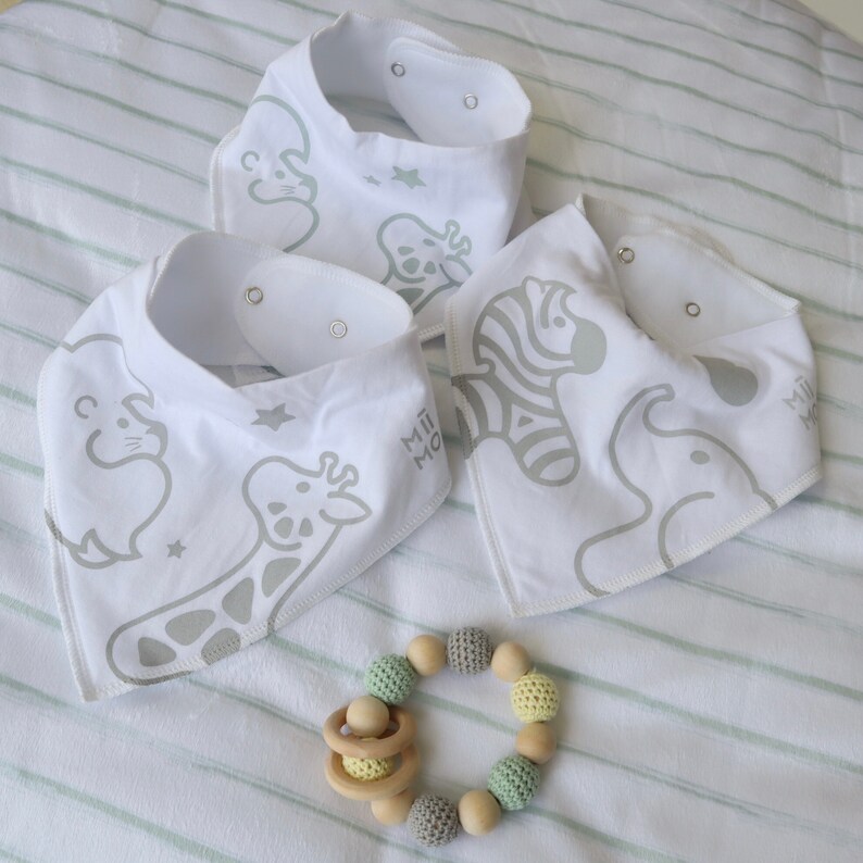 Copper Pearl Baby Bandana Bibs - 6 Pack Soft Cotton Baby