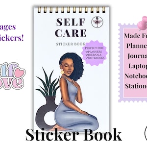Libro di adesivi per la cura di sé /Amore per se stessi/Adesivi afroamericani/Adesivi per ragazze nere/Adesivi per planner/Adesivi per diario/Fogli di adesivi