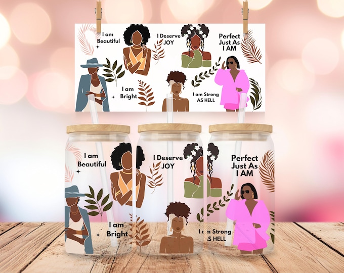 Positive Affirmations 16 oz Glass Tumbler