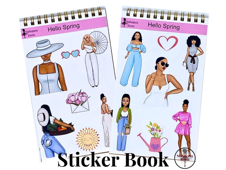 Hello Spring Sticker Book | African American Stickers | Planner ...