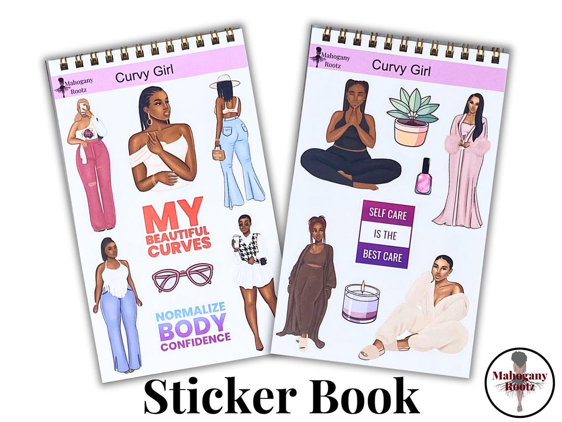 Curvy Girl Sticker Book |plus-size| African American Stickers| |black ...