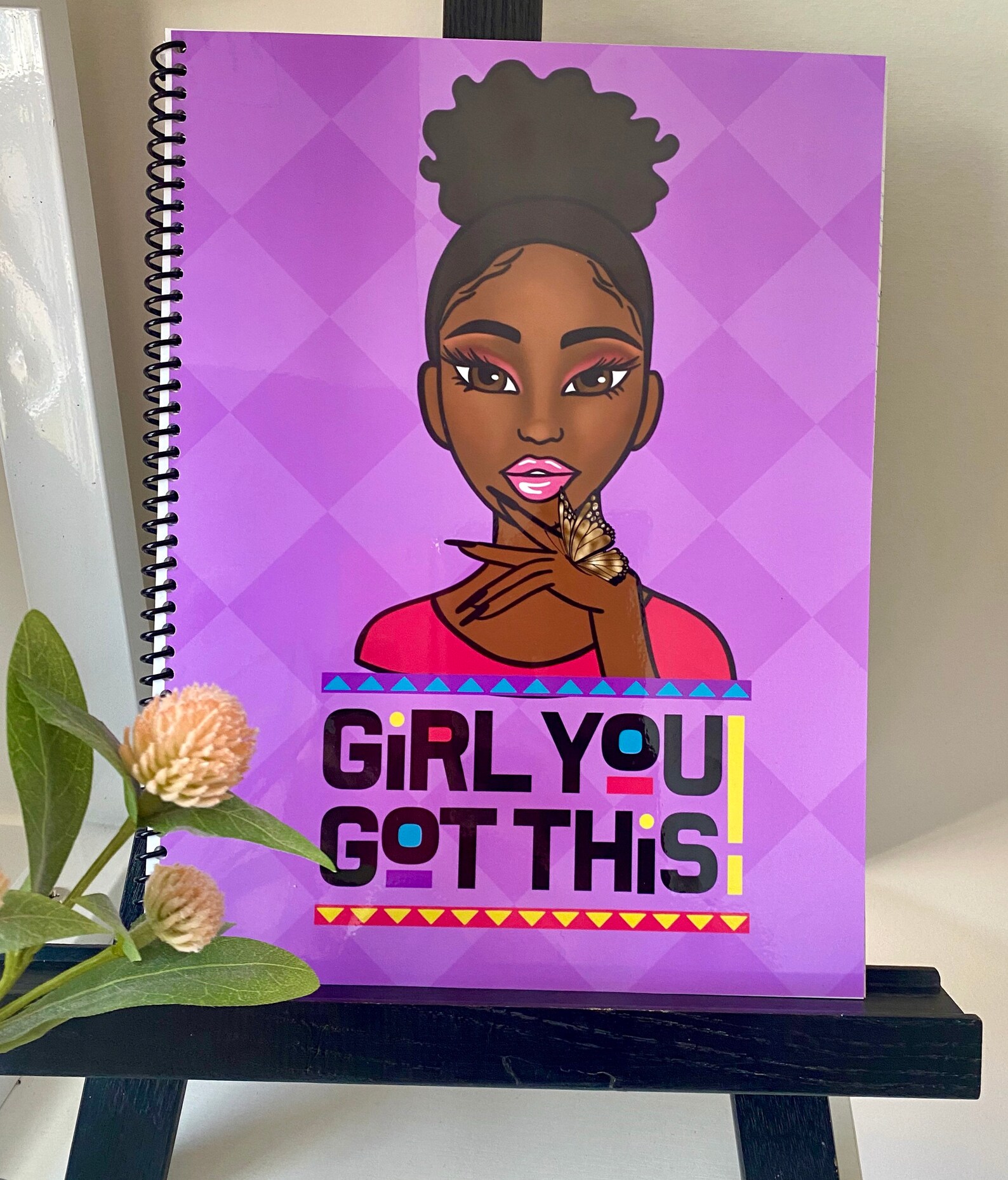 African American Spiral Notebook/black Girl Etsy