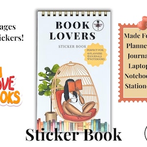Libro de calcomanías para amantes de los libros afroamericanos/Amo leer/Calcomanías para chicas negras/Calcomanías para planificadores/Libros/Calcomanías para leer/Diario