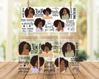 Vaso de vidrio Black Butterfly de 16 oz