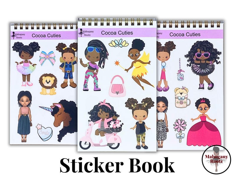 Cocoa Cuties Sticker Book | Glossy Planner Stickers - Etsy