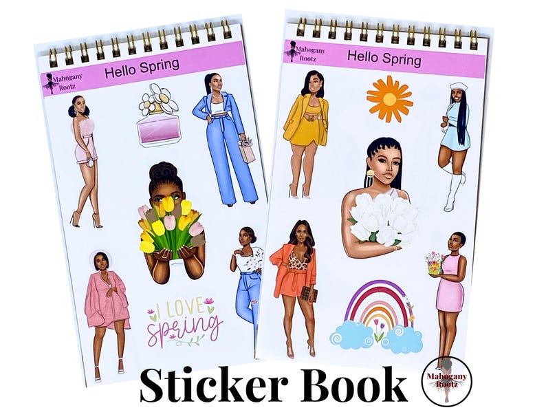 Hello Spring Sticker Book | African American Stickers | Planner ...
