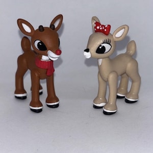 Clarice & Rudolph the Red-Nosed Reindeer Island Of Misfits PVC Figures 2” 2004