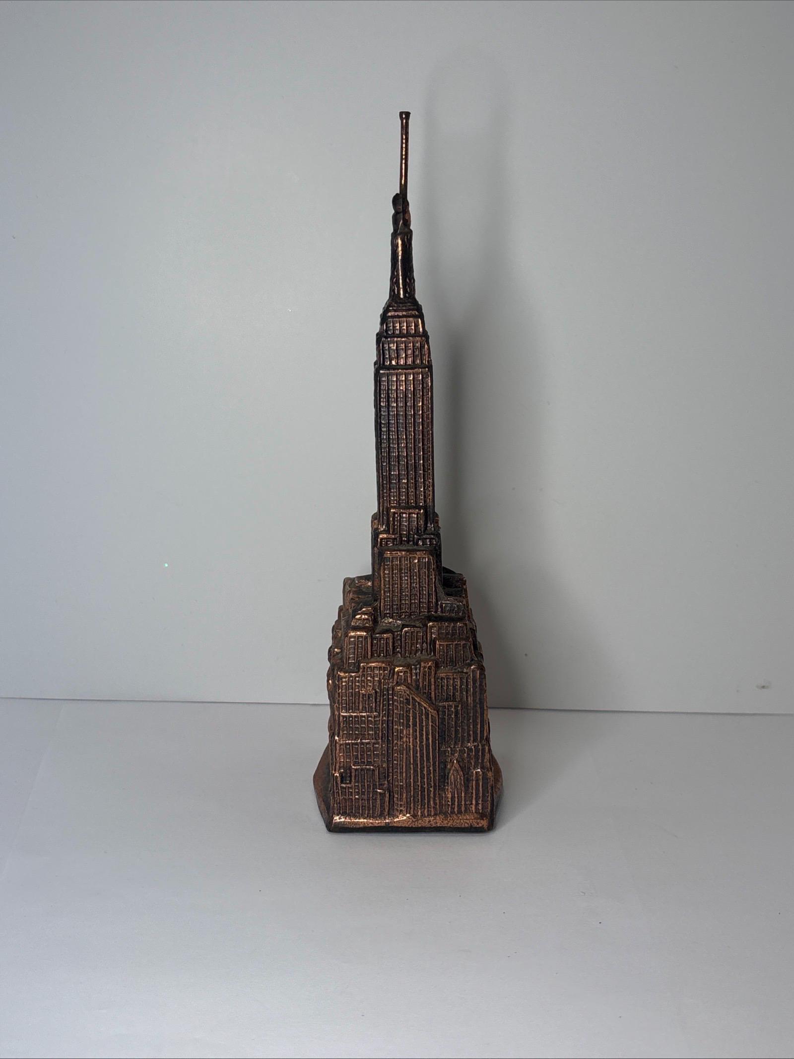Vintage Empire State Building Metal Bank – Copper Tone NYC