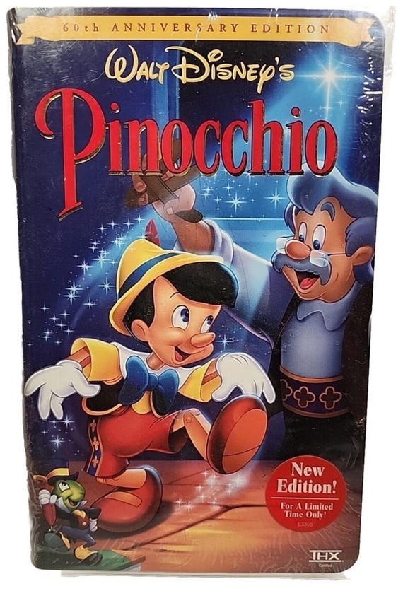 Walt Disney's 60th Anniversary Edition Pinocchio VHS #18679 NEW