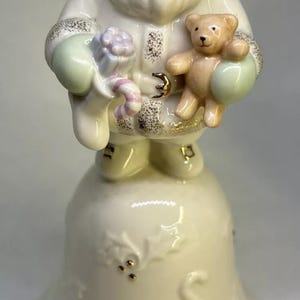 Lenox Christmas Bell, Santa&#39;s Joyous Jingle Limited Edition 2001 Teddy Bear