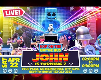 kids birthday party invitation cute invitations custom birthday party digital invitation digital file editable birthday invitations - custom fortnite birthday invitations