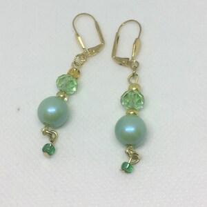 Green Bead Earrings
