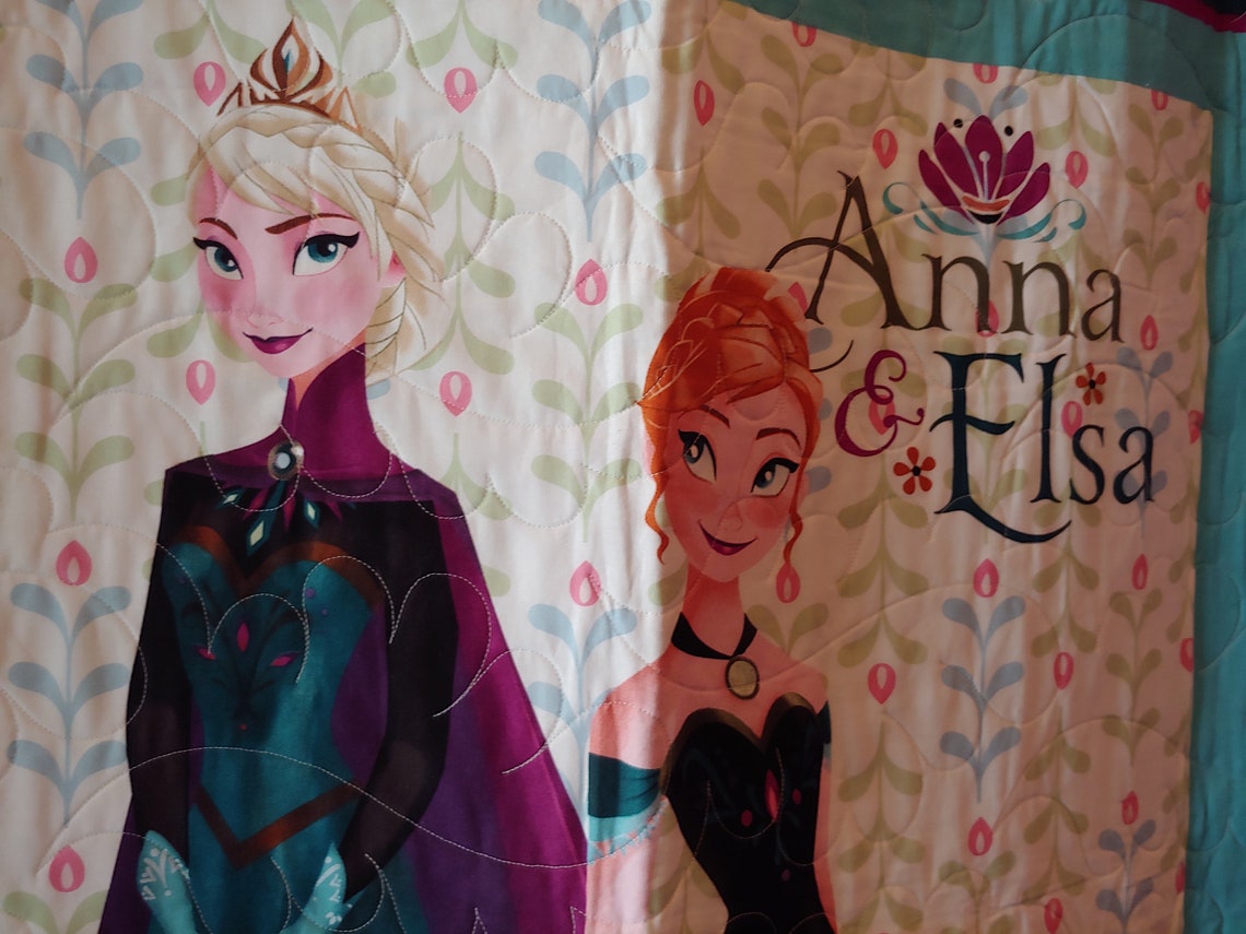 Elsa and Anna Quilt Frozen Etsy