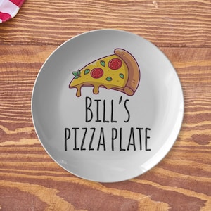 Custom Name Pizza Plate | Custom Name Plate | Birthday Gift | Pizza Lover Plate | Personalized Gift For Pizza Lovers | Kitchen Décor Gift