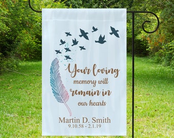 Personalized Memorial Garden Flag: Custom Photo Sympathy Gift