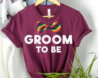 Engayged Groom To Be Shirt: LGBT Gay Wedding Tee