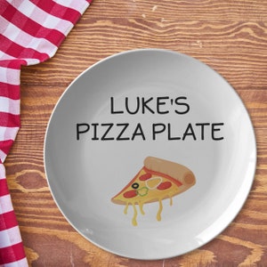 Personalized Name Pizza Plate | Custom Name Plate | Birthday Gift | Personalized Gift For Pizza Lovers | Kitchen Décor Gift | Custom Plate