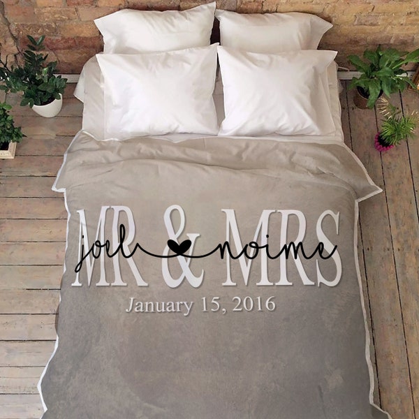 Mr and Mrs individuelle Decke | Seine und Ihre individuelle Decke | Jubiläums-Decke Geschenk | Einzigartiges Hochzeitsgeschenk | Mr und Mrs Geschenke