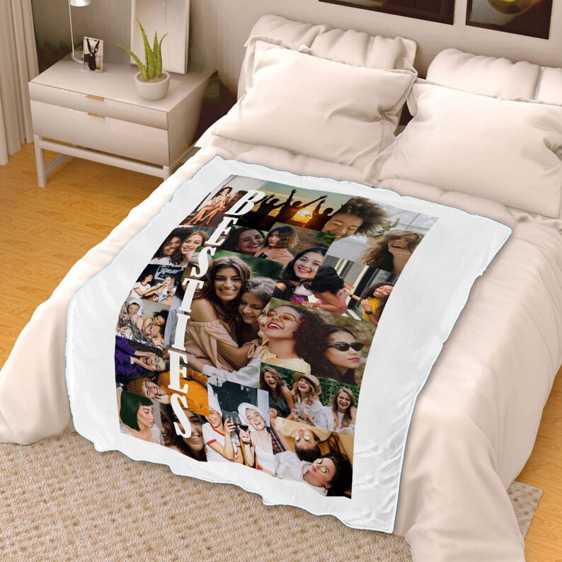 Personalized Picture Blanket Bestfriend Gift Photo Blanket Etsy
