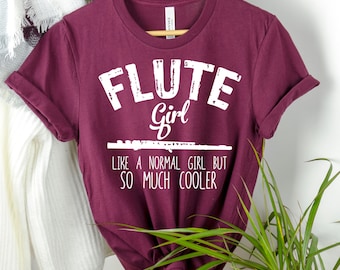 T-shirt meisjesfluit: grappig cadeau muziekinstrument