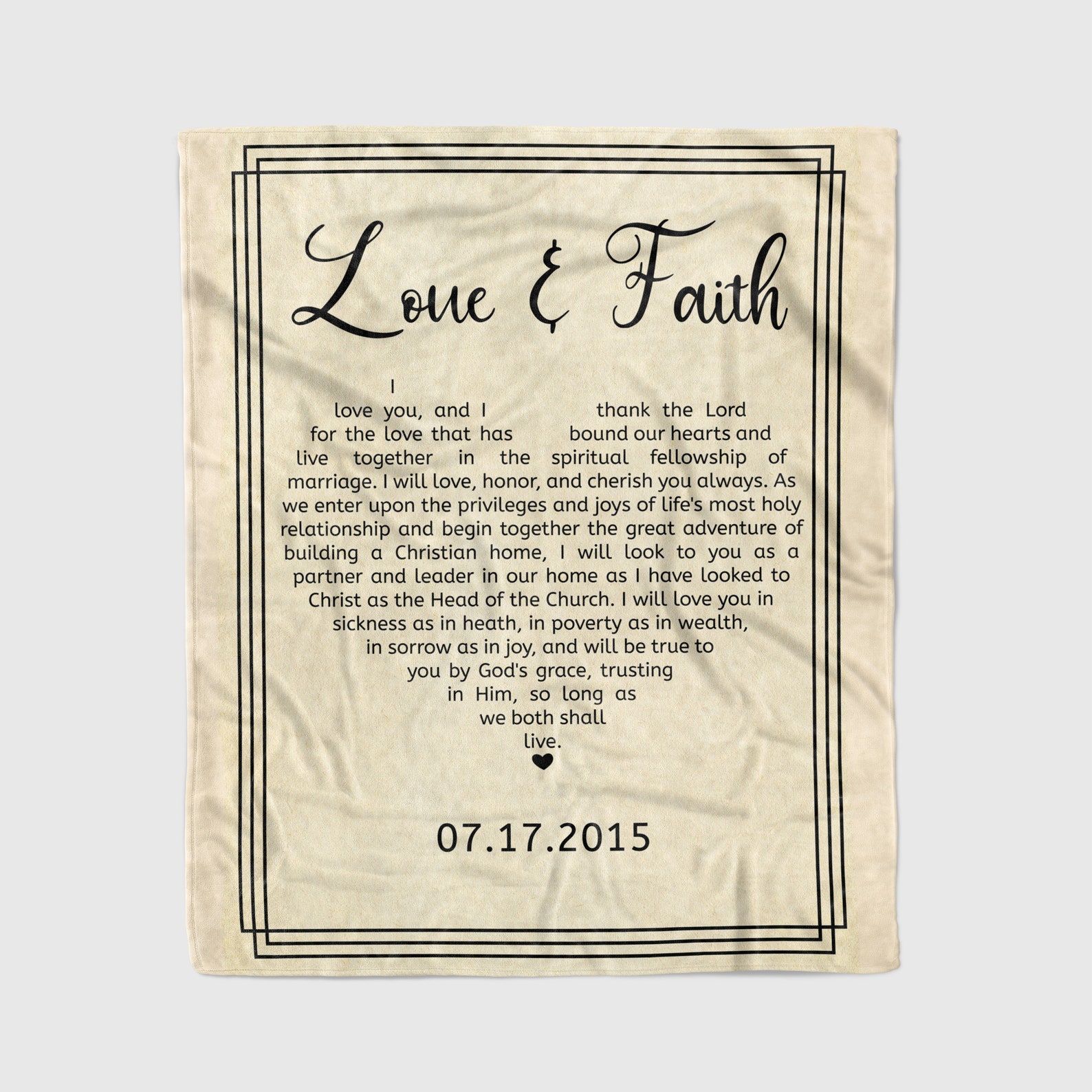 Wedding Vows Blanket Mr and Mrs Personalized Blanket His Etsy