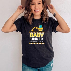 Baby Under Construction Shirt | Baby Reveal Party Shirt | Mom Shirt | Gender Announcement | Gift For Mom | Baby Reveal Shirt | Gift For Her
