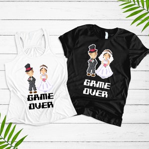 Game Over Mr. & Mrs. Shirts: 100% Cotton Honeymoon T-Shirts