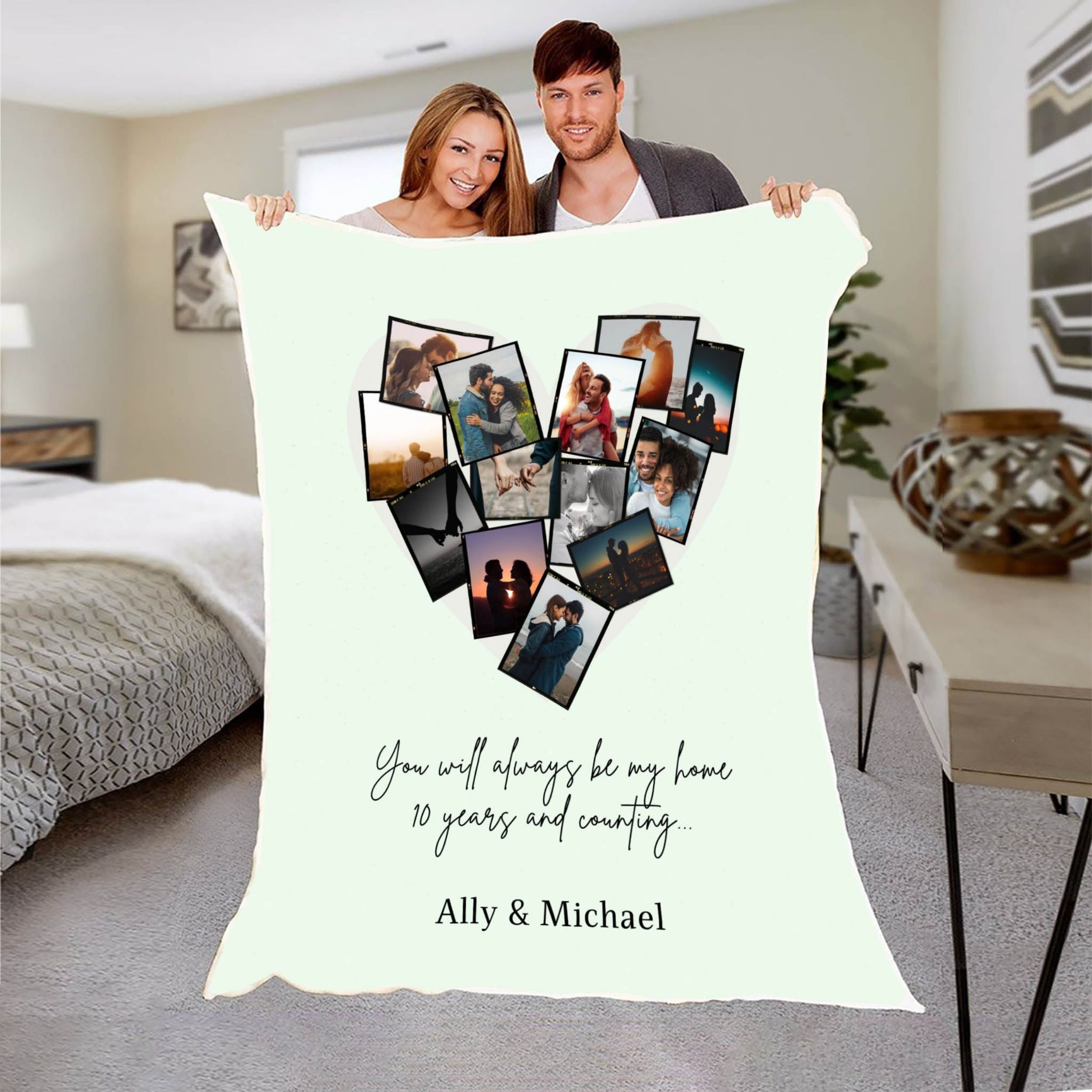 Picture Blanket Custom Blanket Photo Collage Picture Etsy