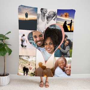 Manta de fotos personalizada, manta de fotos, regalo de aniversario, manta de parejas, regalo para parejas, manta de fotos, manta de amor, manta de esposa