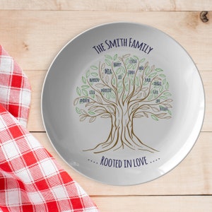 Personalized Family Tree Plate | Custom Name Plate | Birthday Gift | Custom Grandparents | Name Plate | Kitchen Décor Gift | Custom Plate