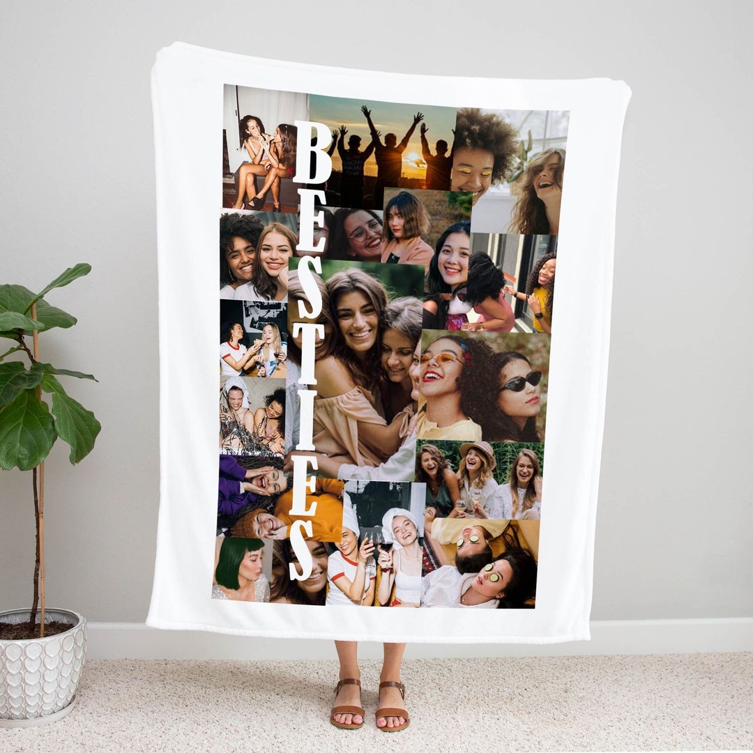 Personalized Picture Blanket Bestfriend Gift Photo Blanket Etsy