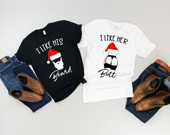 I Like His Beard I Like Her Butt Wifey Shirt | Just Married Shirts | Future Mrs Shirt | Couple Xmas Shirt | Groom Shirt
