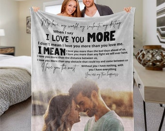 thumbnail image 2 of Personalized Valentines Day Blanket Gifts For Him Her 2 of 14