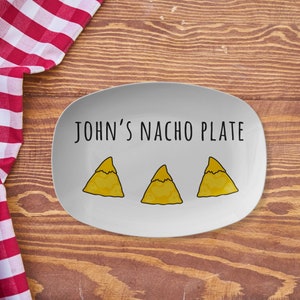 Personalized Nacho Platter: Custom Name Kitchen Plate