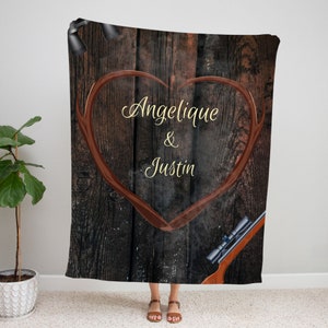 Coperta per coppie, Coperta con nome, Nome personalizzato, Coperta da caccia, coperta con nome, Coperta d&#39;amore, Coperta per anniversario, Coperta per moglie,