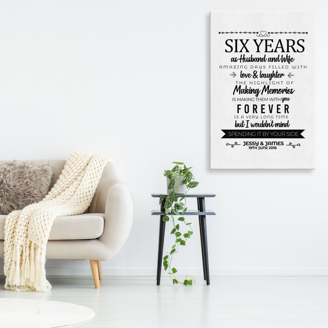 Husband and Wife Wall Art Anniversary Wall Décor Etsy