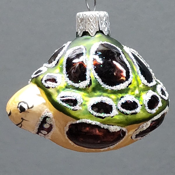 Turtle Ornament - Hand Made In Ukraine - Blown Glass Ornament - Hand Decorated - Keepsake Ornament - Tortoise - Shape Ornament - Snapper