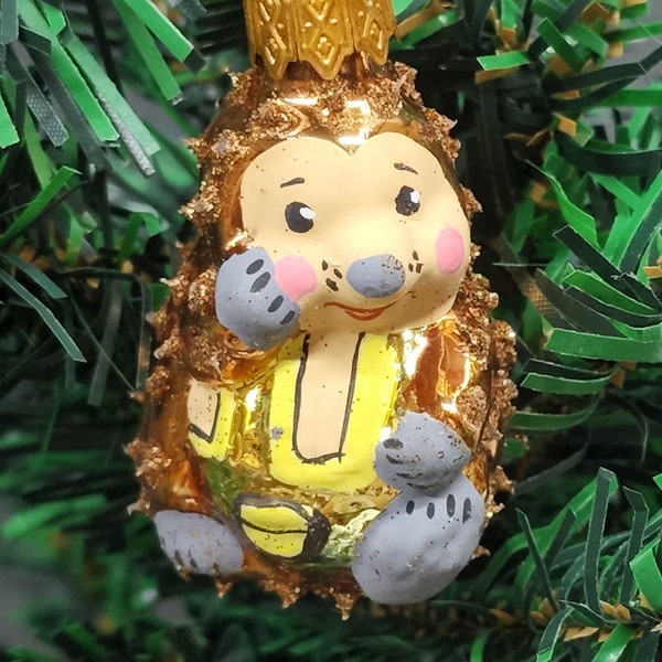 Porcupine Ornament - Hand Made In Ukraine - Blown Glass Ornament - Hand Decorated - Keepsake Ornament - Hedgehog - Shape Ornament